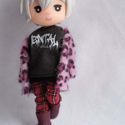 フェイクファー カーディガン (pink)