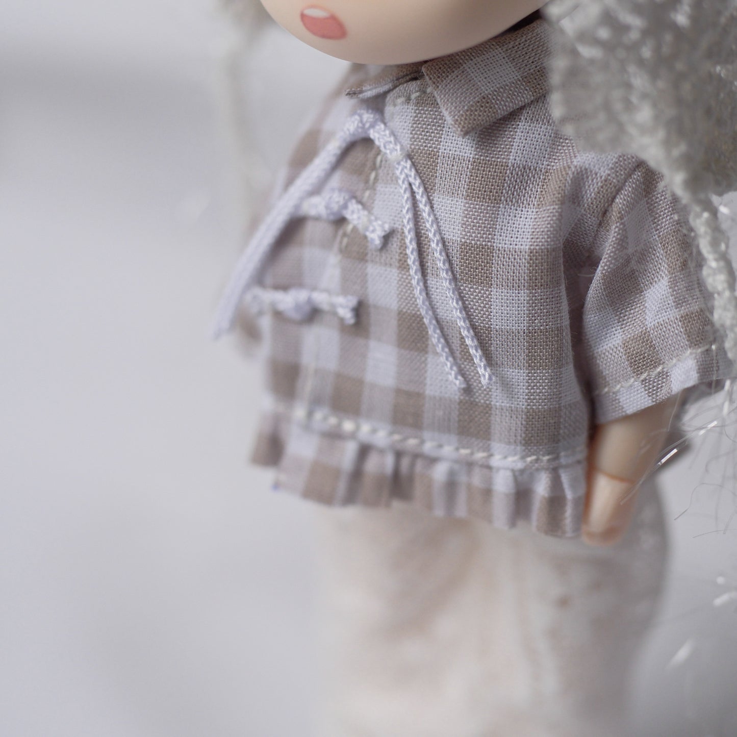 チャイナ風シャツ＋レースパンツSET (gray)