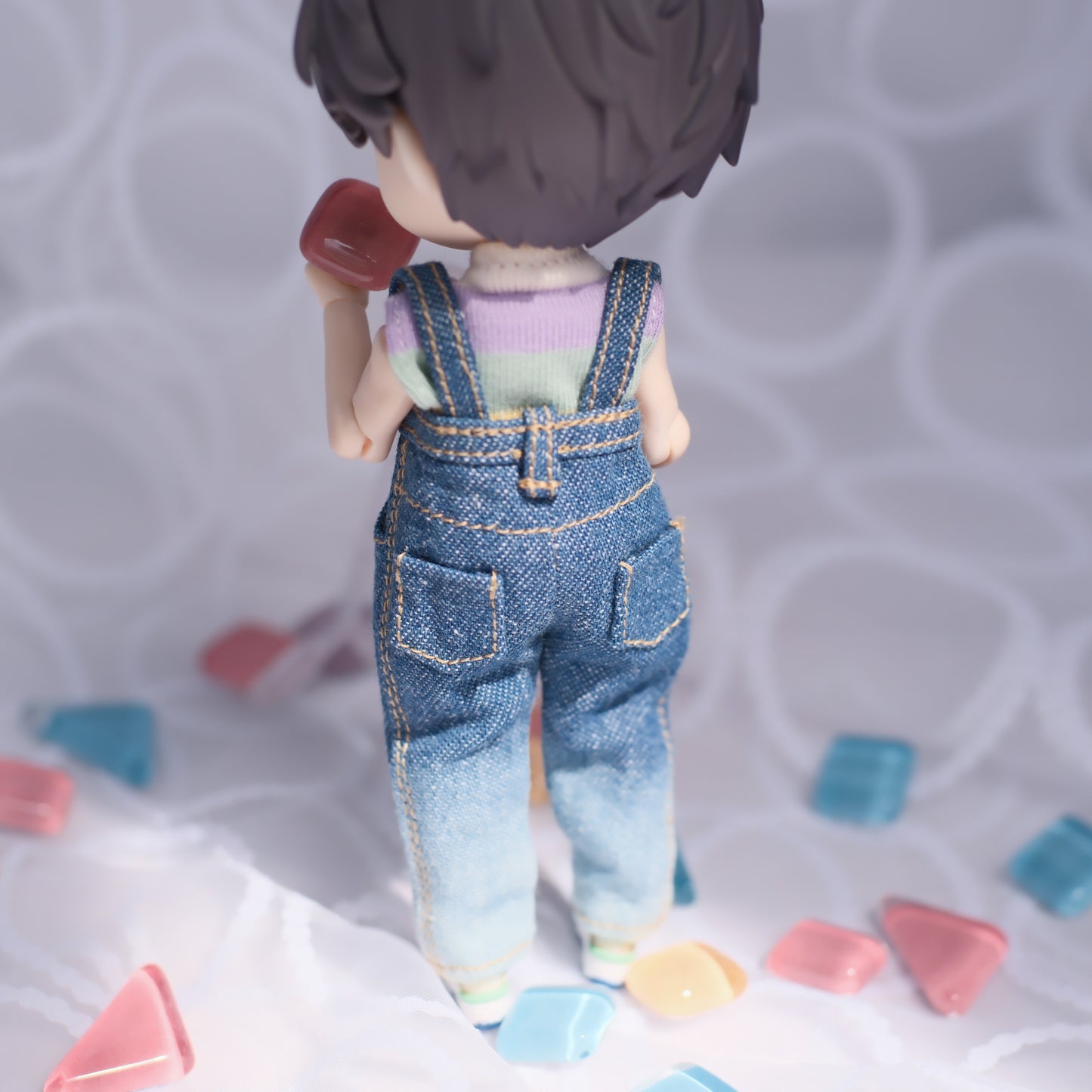 ハイウエストサロペット (blue)