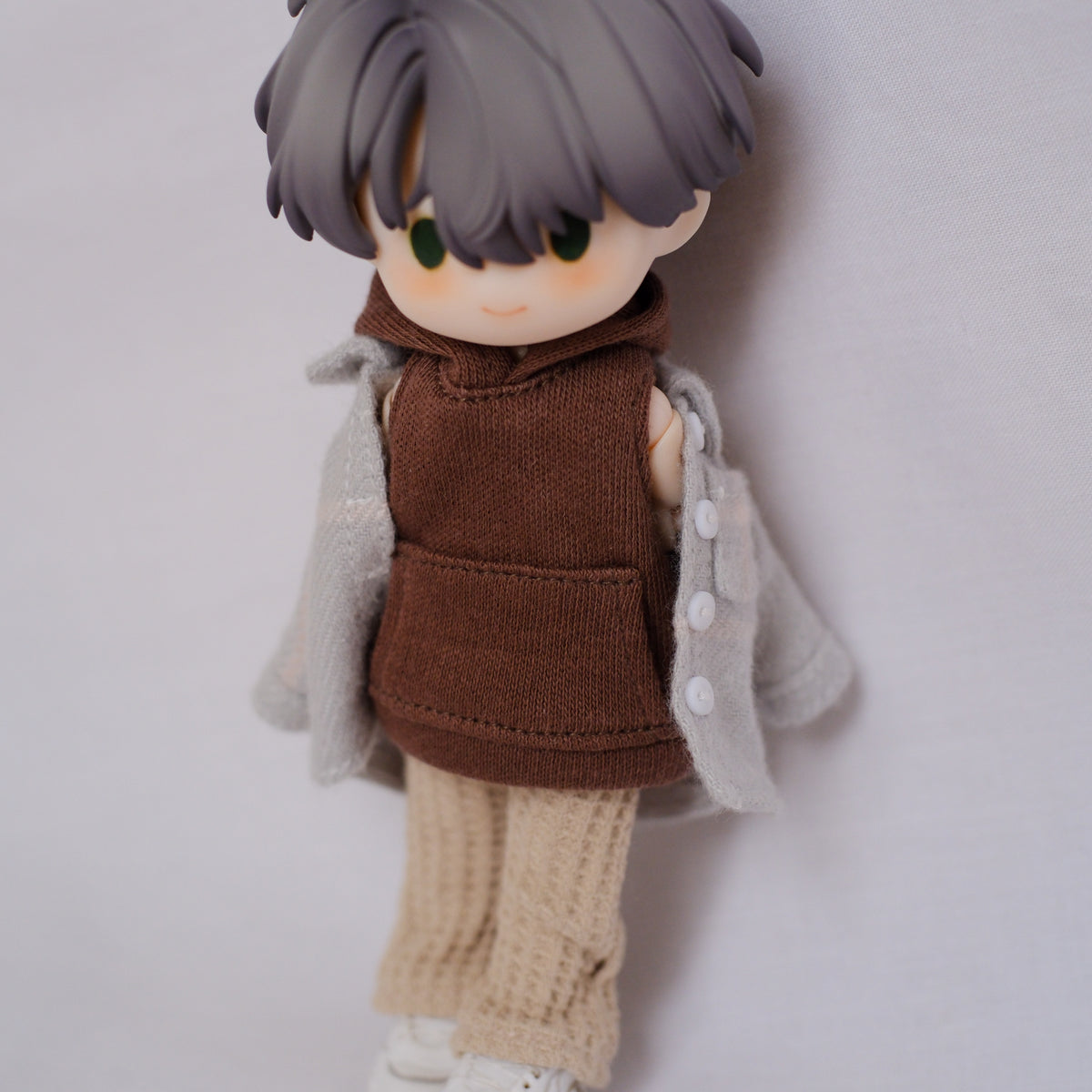 /BASIC/ Sleeveless Hoodie (brown)
