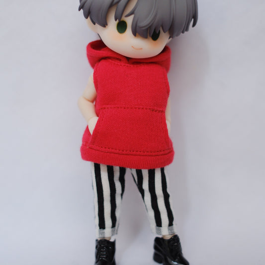 /BASIC/ノースリーブフーディ (red)