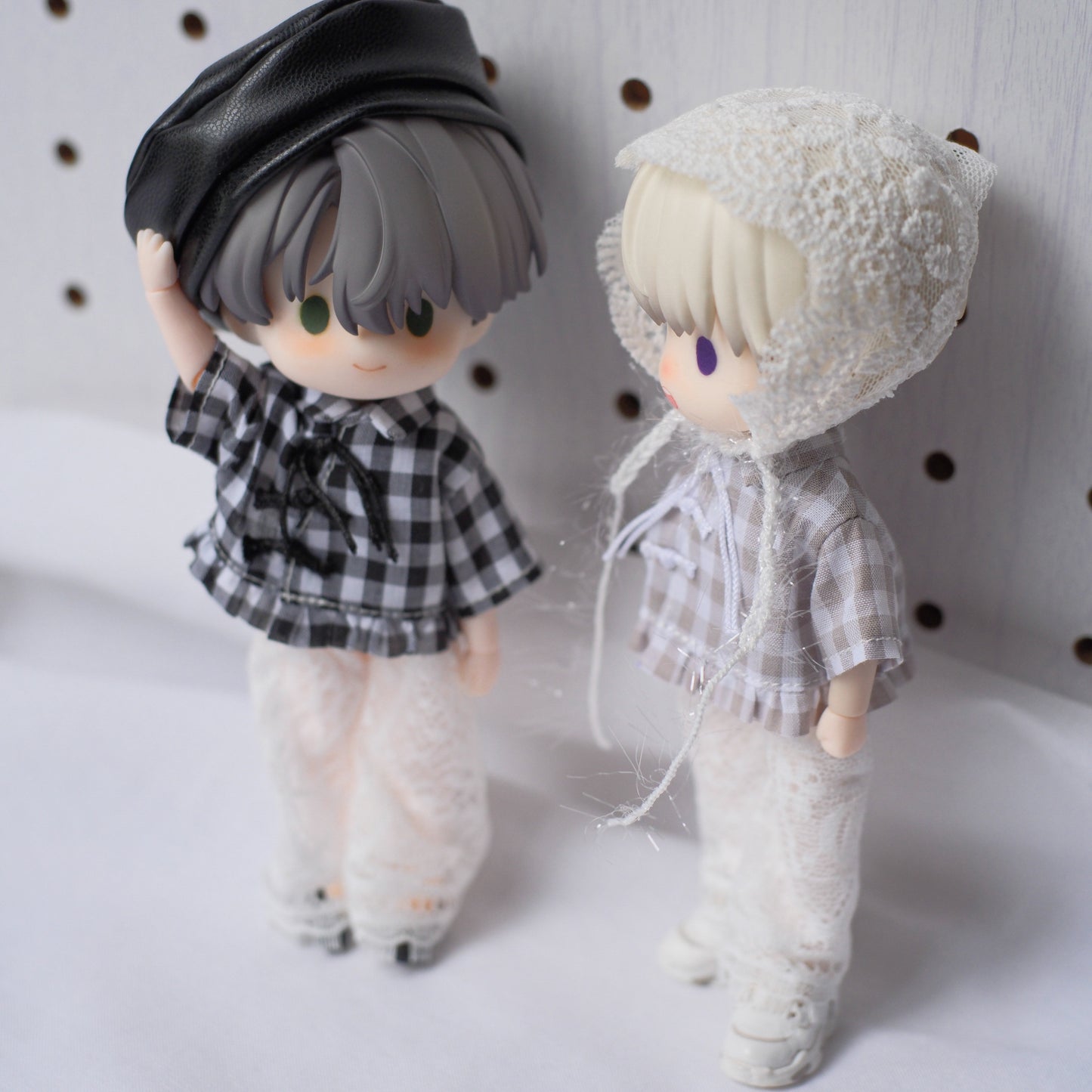 チャイナ風シャツ＋レースパンツSET (black)