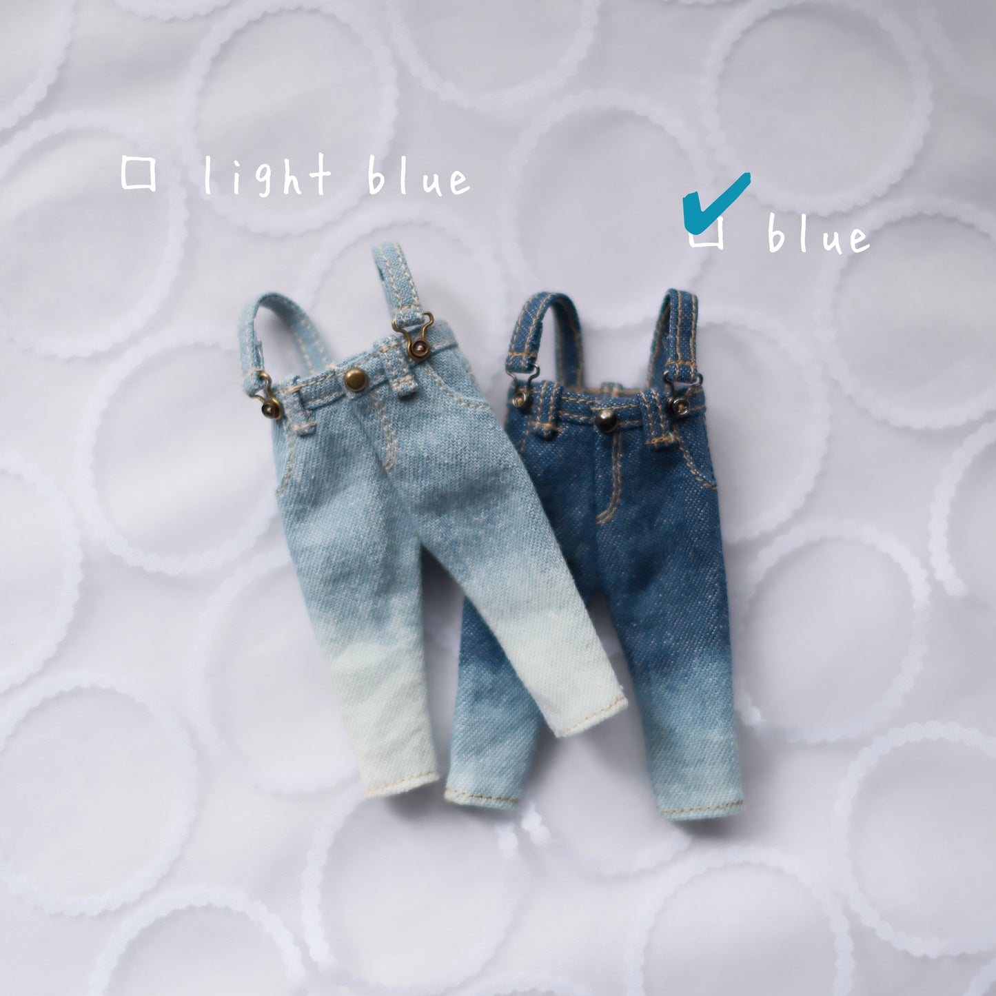 ハイウエストサロペット (blue)