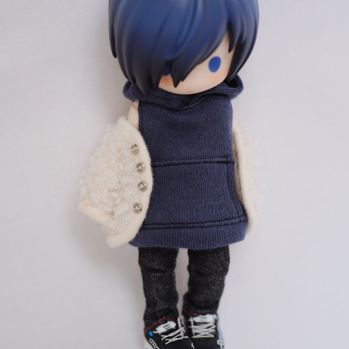 /BASIC/ノースリーブフーディ (navy)