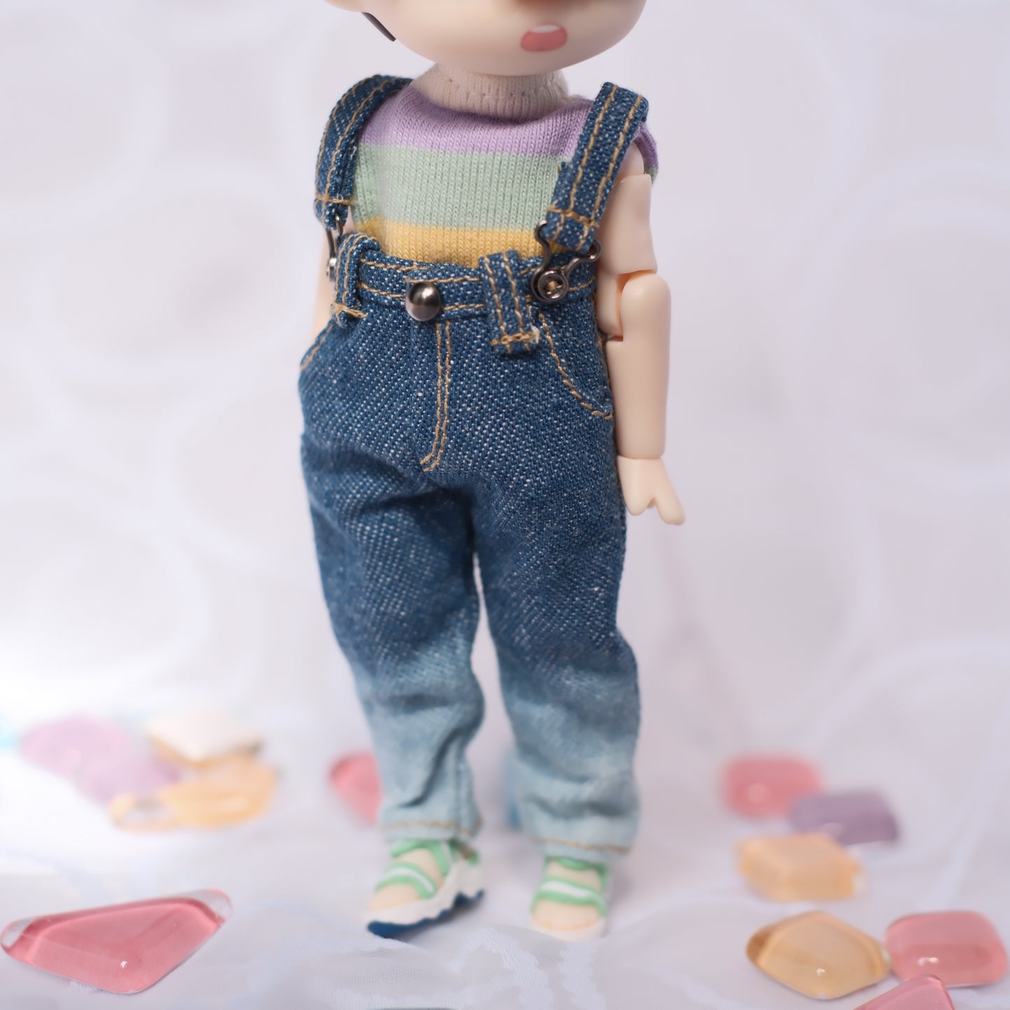 ハイウエストサロペット (blue)