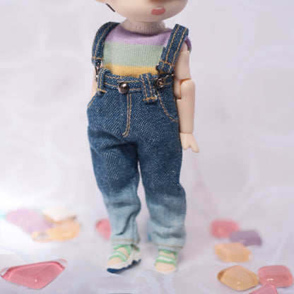 ハイウエストサロペット (blue)