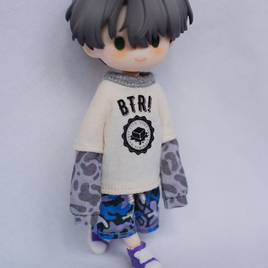 カレッジ風 ロゴtee (natural)