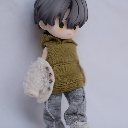 /BASIC/ノースリーブフーディ (khaki)