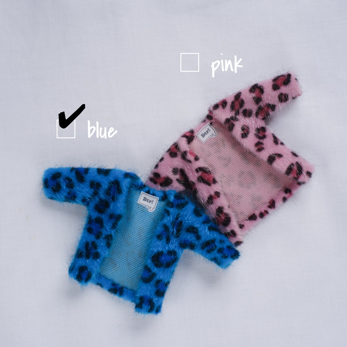 フェイクファー カーディガン (blue)