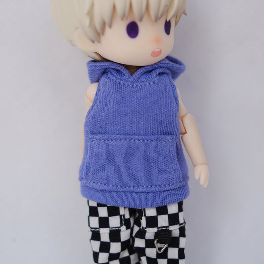 /BASIC/ノースリーブフーディ (purple)
