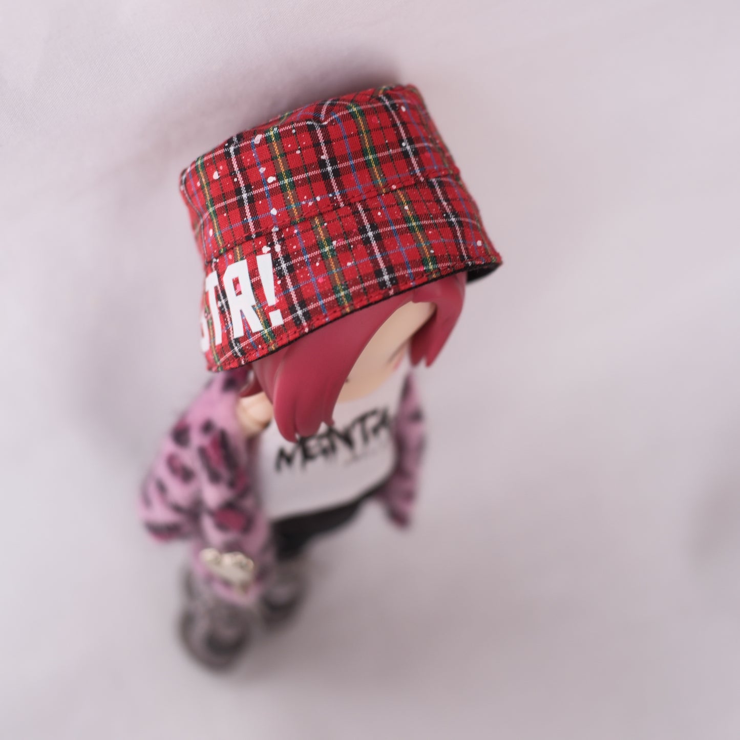 チェック×ペイント バケハ (red)